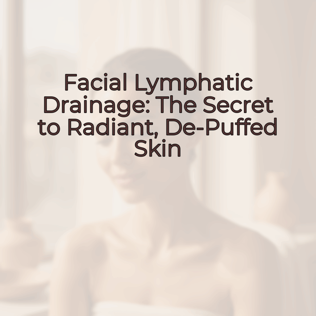 A woman gently touching her face, symbolizing the soothing effects of lymphatic drainage.