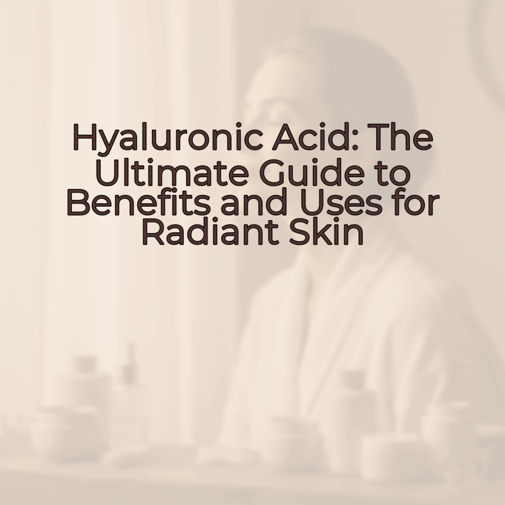 A serene female model with natural glowing skin, relaxed pose, and confident smile is subtly blended into soft, warm tones for a luxurious skincare aesthetic.