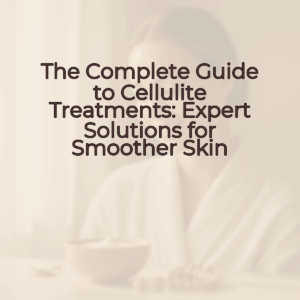 A tasteful female model with a dewy complexion and soft smile, touching her face in a relaxed pose. Her skin glows naturally under soft diffused lighting. The background is slightly blurred with warm beige, cream, and soft brown tones, creating a luxurious and spa-like atmosphere for skincare promotion.