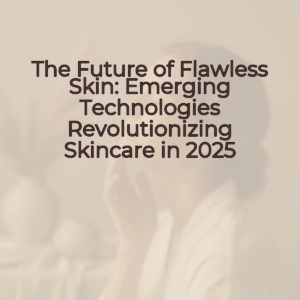 A serene female model with natural glowing skin, half-profile, in soft diffused light, on a warm, blurred background.