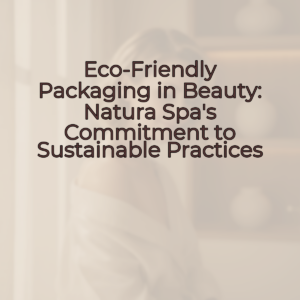 A soft, natural cream-colored background with subtle brown accents, evoking a spa-like tranquility.