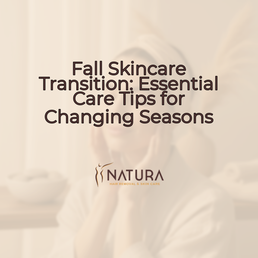 A serene, warmly lit image representing premium skincare for changing seasons. A woman with glowing skin is in a relaxed spa pose, naturally beautiful.