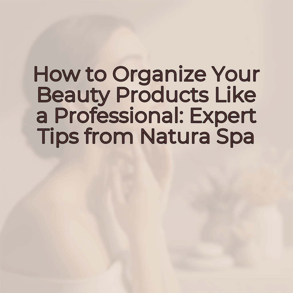 Natura Spa branded post background with a professional, soft, and warm aesthetic.