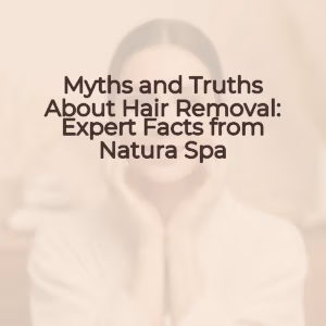 A woman with glowing skin, relaxed pose, and confident smile is featured in this professional skincare promotional background, embodying a luxurious and natural spa aesthetic.