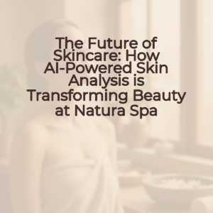 A woman's face, with elements of AI visualization.