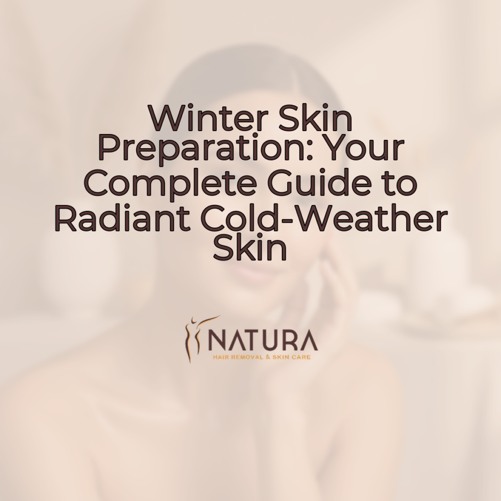 A woman with naturally glowing skin and a soft smile, in a relaxed pose, gently touching her face. The background is softly blurred with warm beige and soft brown tones, creating a luxurious and spa-like atmosphere for skincare promotion.