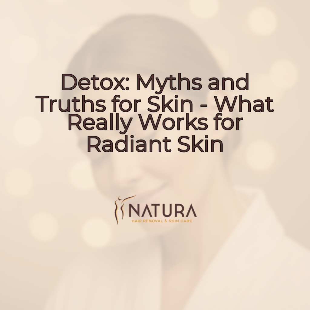 A serene image of a woman with her eyes closed and a soft smile, gently touching her glowing skin, set against a blurred background in warm, natural tones, evoking a spa-like tranquility and luxurious natural skincare.