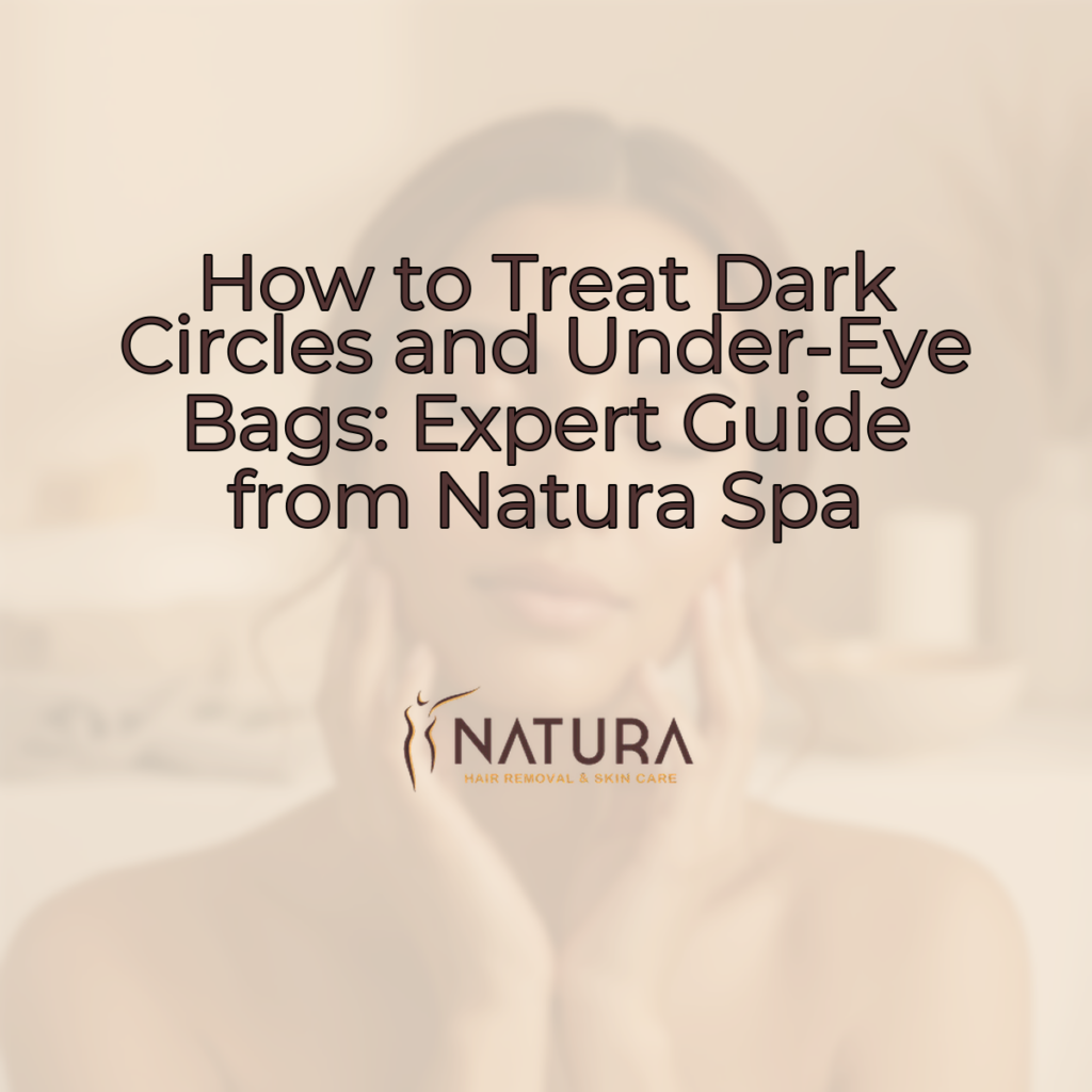 A serene, luxurious spa setting in warm beige and soft brown tones, with natural light filtering in.