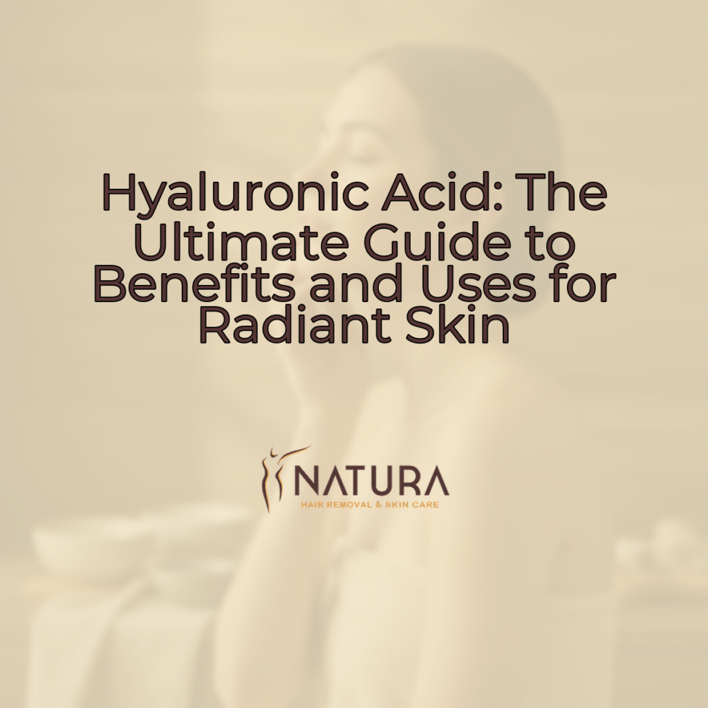 A woman in a towel wrap in a spa setting, with natural glowing skin, relaxed pose, and a genuine confident smile. The background is softly blurred with warm, diffused lighting. She's touching her face gently, showcasing a natural skincare routine.