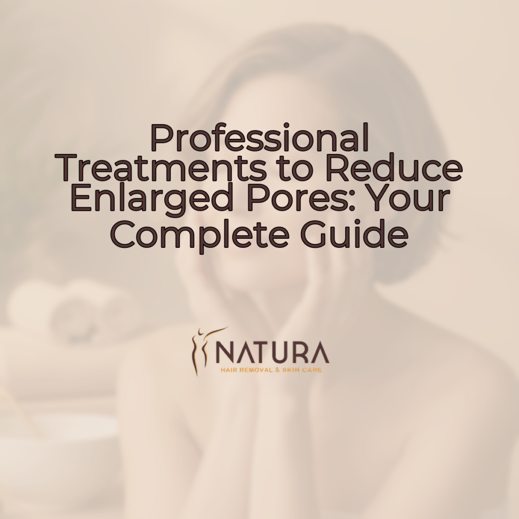 A professional skincare promotional background with a tasteful female model with short hair and minimalist style, natural glowing skin, relaxed pose touching her face with a genuine confident smile. Soft diffused lighting. Background is slightly blurred. Warm beige/cream/soft brown palette.