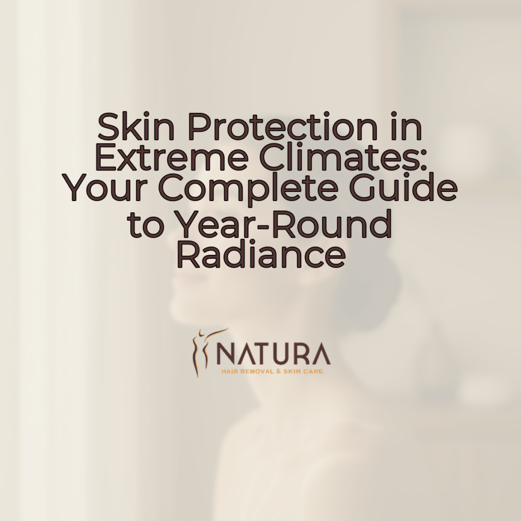 A serene, natural skincare promotional image with a warm, soft aesthetic.