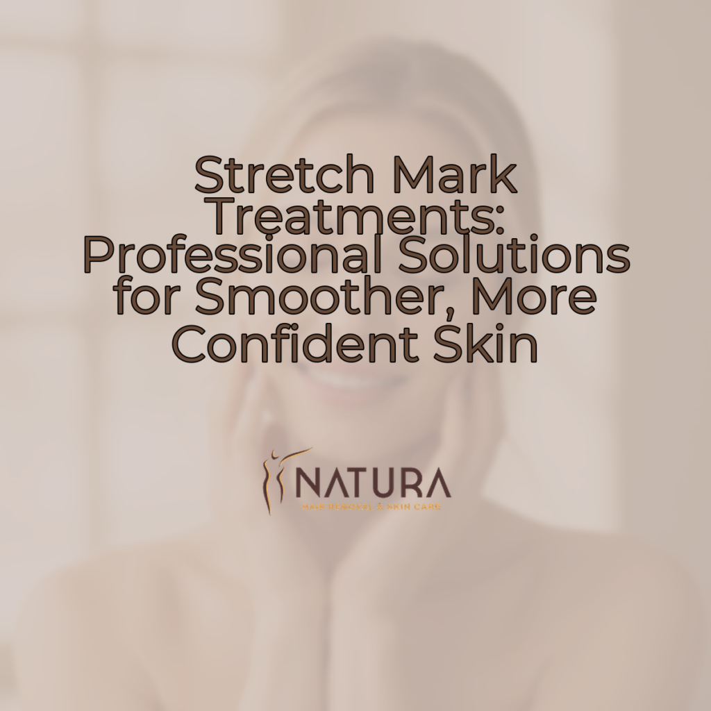 A woman with her eyes closed and a confident smile, touching her face. The background is softly blurred with warm, natural tones.