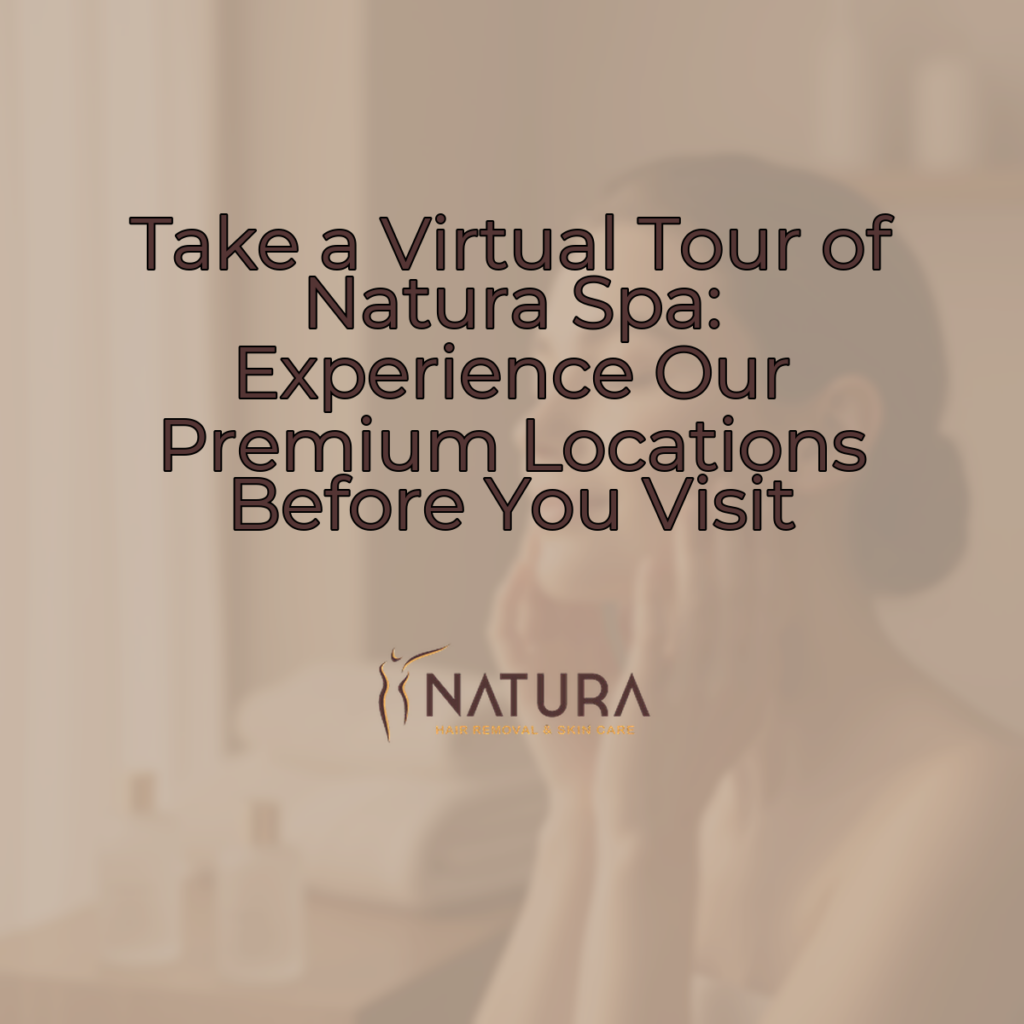 Soft, warm, natural spa aesthetic with a subtly blurred background. Focus on natural glowing skin and relaxation.