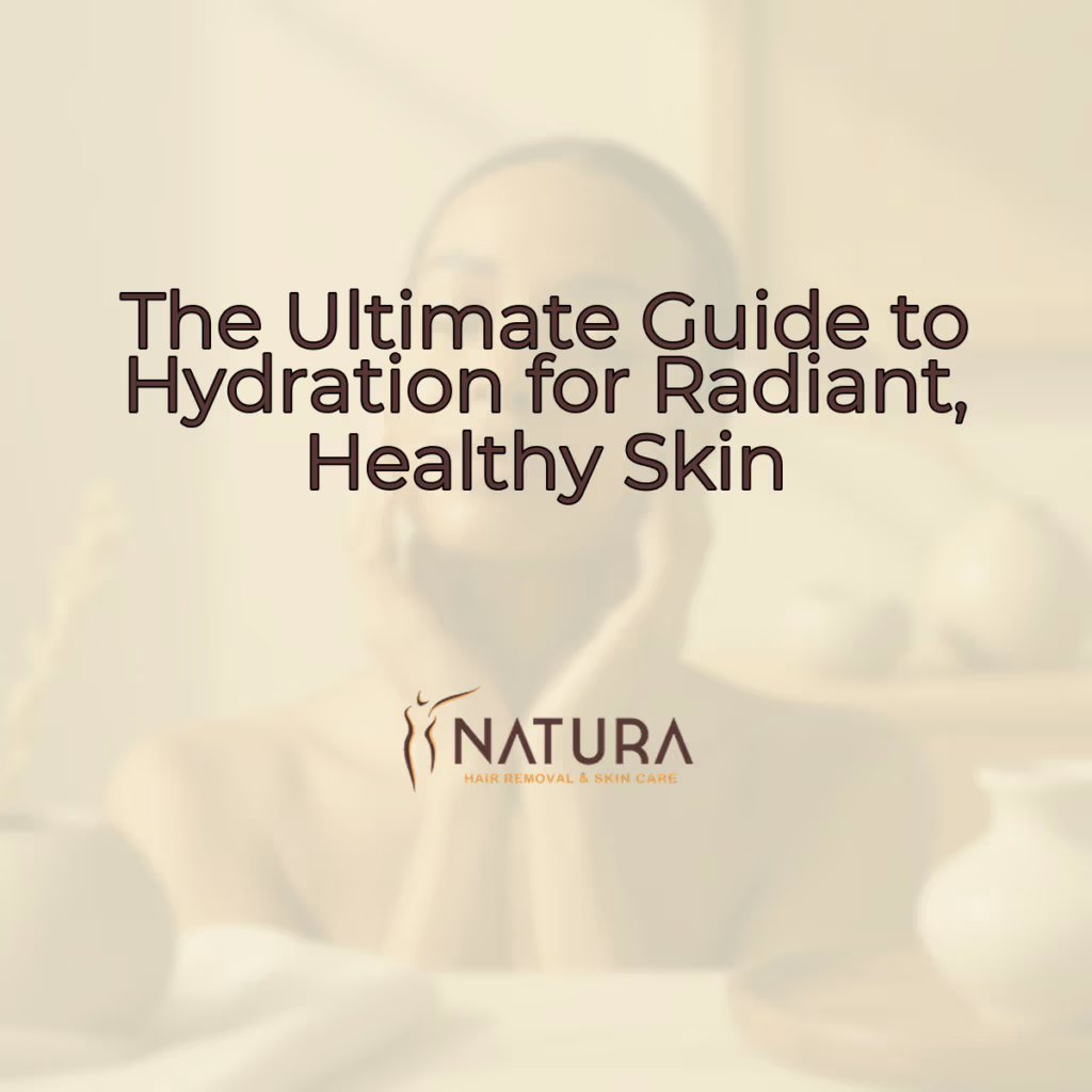 A serene female model with glowing skin and a confident smile, in a spa-like setting, embodying natural beauty and wellness.