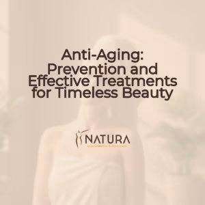 A serene female model with natural glowing skin in a spa setting, embodying timeless beauty.
