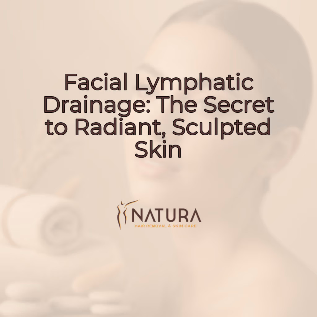 A woman with radiant skin, natural makeup, and a confident smile, gently touching her face. Soft, diffused lighting highlights her features against a blurred background in warm beige, cream, and soft brown tones.