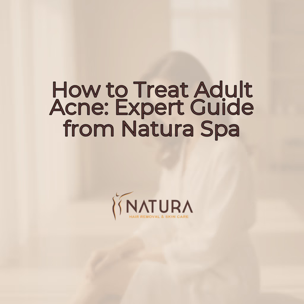 A woman with glowing skin touching her face, set against a blurred warm beige background, evoking a spa-like feel.