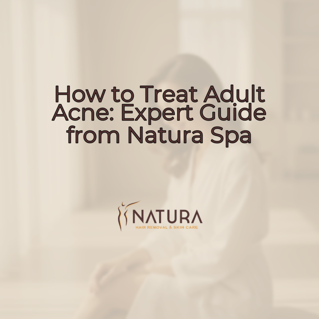 A woman with glowing skin touching her face, set against a blurred warm beige background, evoking a spa-like feel.