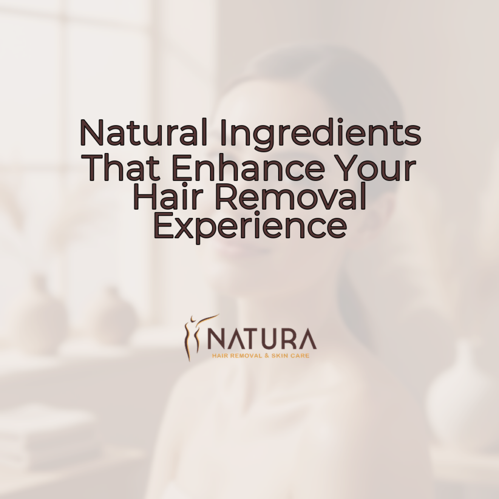 A woman's face with glowing skin, showcasing a relaxed and confident expression. The image is designed for a skincare promotion.