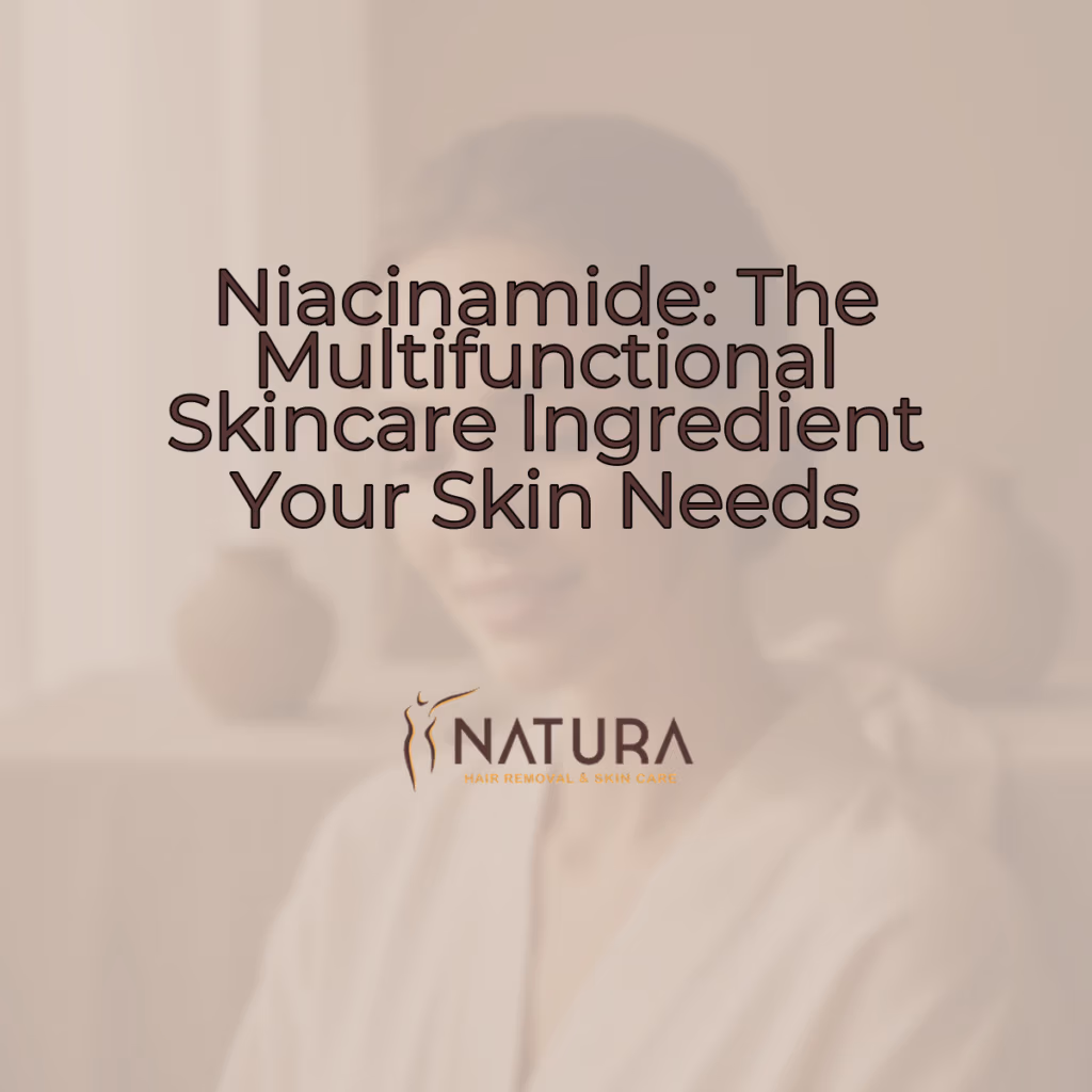 A serene female face with glowing skin, showcasing a natural, spa-like aesthetic.