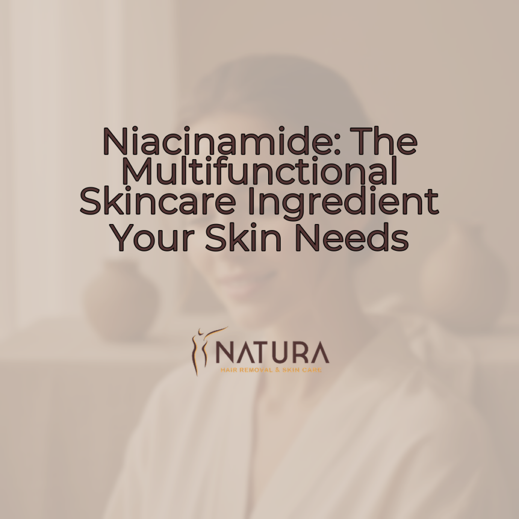 A serene female face with glowing skin, showcasing a natural, spa-like aesthetic.