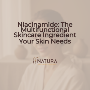 A serene female face with glowing skin, showcasing a natural, spa-like aesthetic.