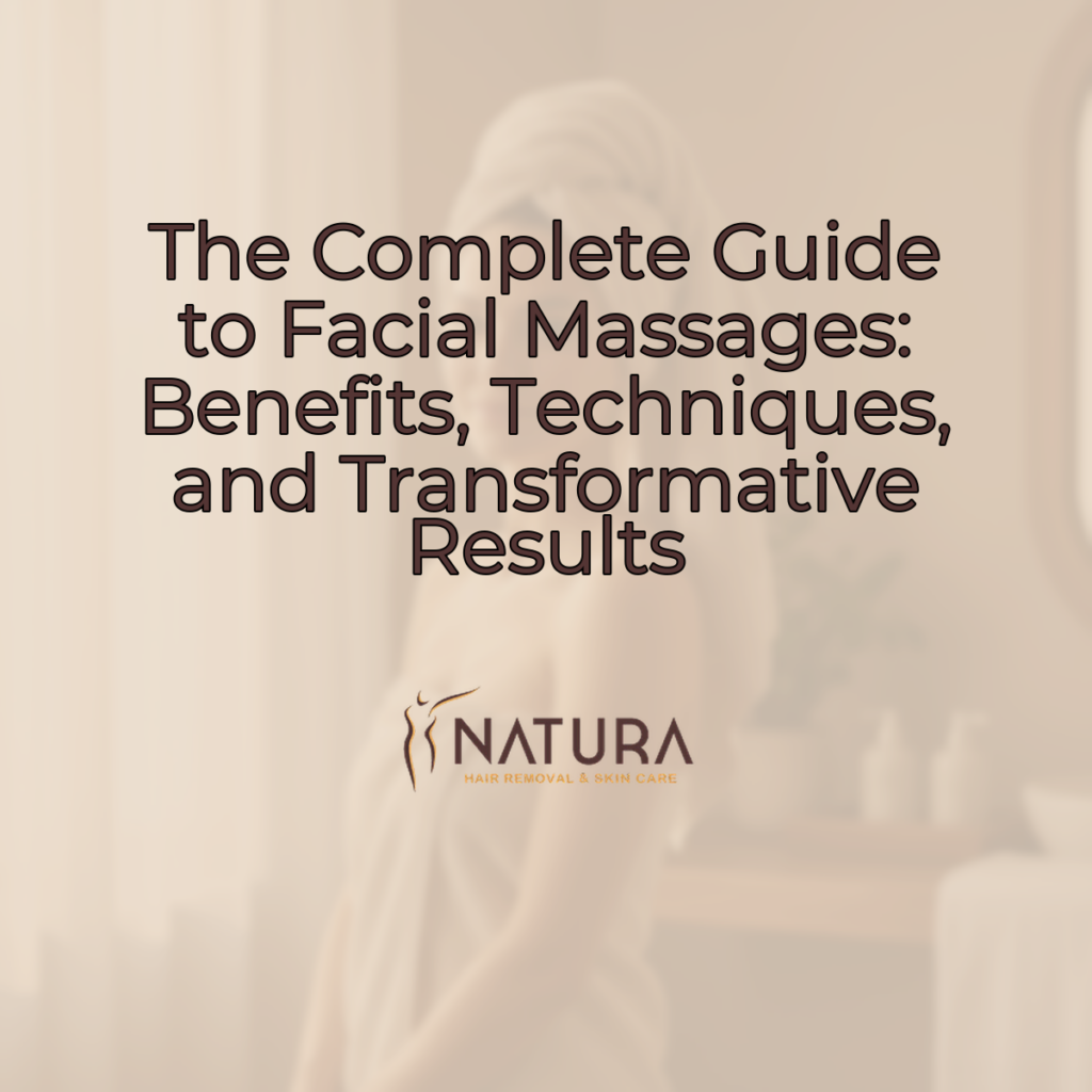 A woman with glowing skin, in a spa setting with soft, warm tones, representing luxury and natural beauty.