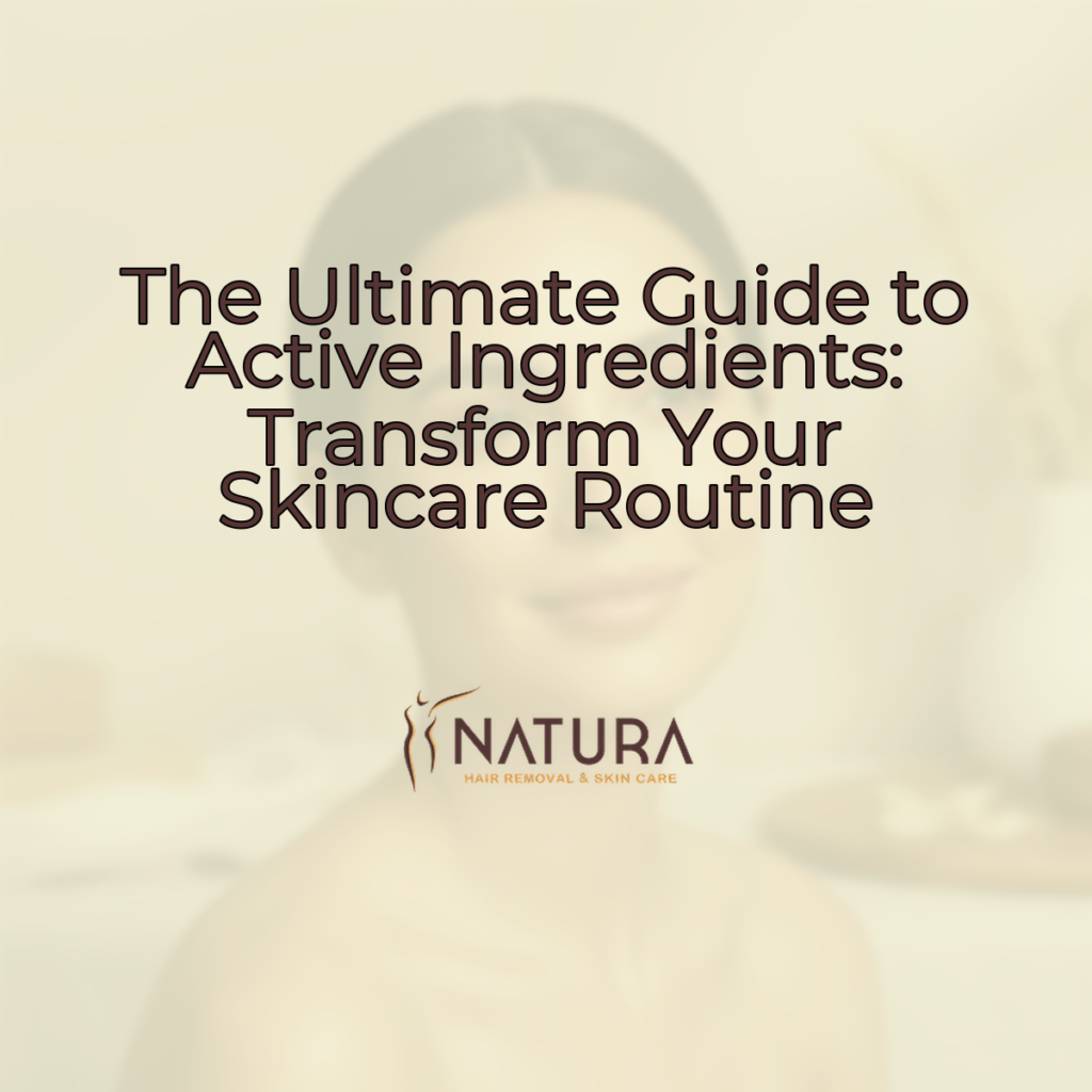 A professional skincare promotional background with a warm, natural aesthetic. A tasteful female model with natural glowing skin, a relaxed pose touching her face or engaging with her routine, and a genuine confident smile is depicted. The scene features soft diffused lighting and a slightly blurred background, fitting a luxurious, natural, trustworthy, spa-like brand mood. The color palette is warm beige, cream, and soft brown.