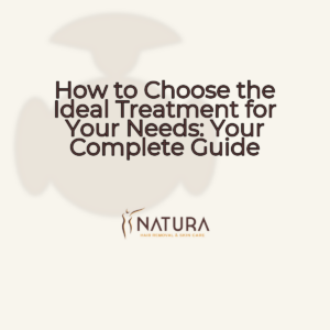 A woman with her eyes closed, touching her face, with glowing skin and a confident smile, set against a blurred background in warm beige, cream, and soft brown tones.