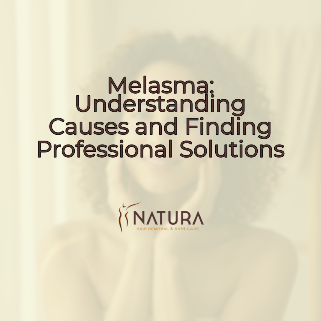 A woman with naturally glowing skin smiles confidently while gently touching her face, in a soft, warm, and luxurious setting.