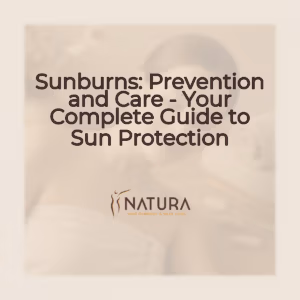 A woman with glowing skin, in a relaxed spa pose, touches her face with a genuine confident smile. Soft diffused lighting illuminates the scene. The blurred background features warm beige, cream, and soft brown tones, creating an atmosphere of luxury and natural wellness.