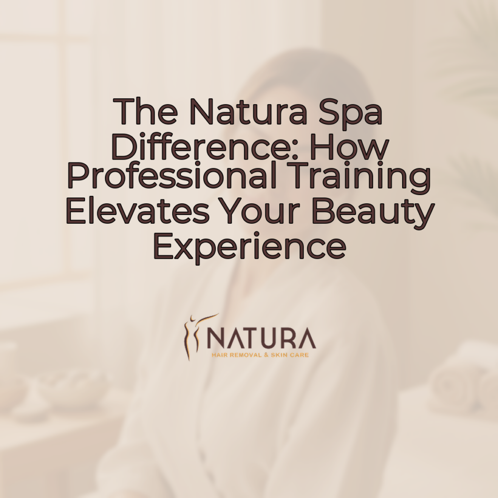 A woman with radiant skin, softly lit, in a natural spa setting. She has a serene expression and a gentle smile, with her hand lightly touching her face. The background is blurred, focusing on her tranquil presence, evoking a luxurious and natural skincare experience. The overall tone is warm and inviting, using a palette of soft beiges, creams, and browns. This image is professional and designed to promote a sense of wellness and natural beauty.