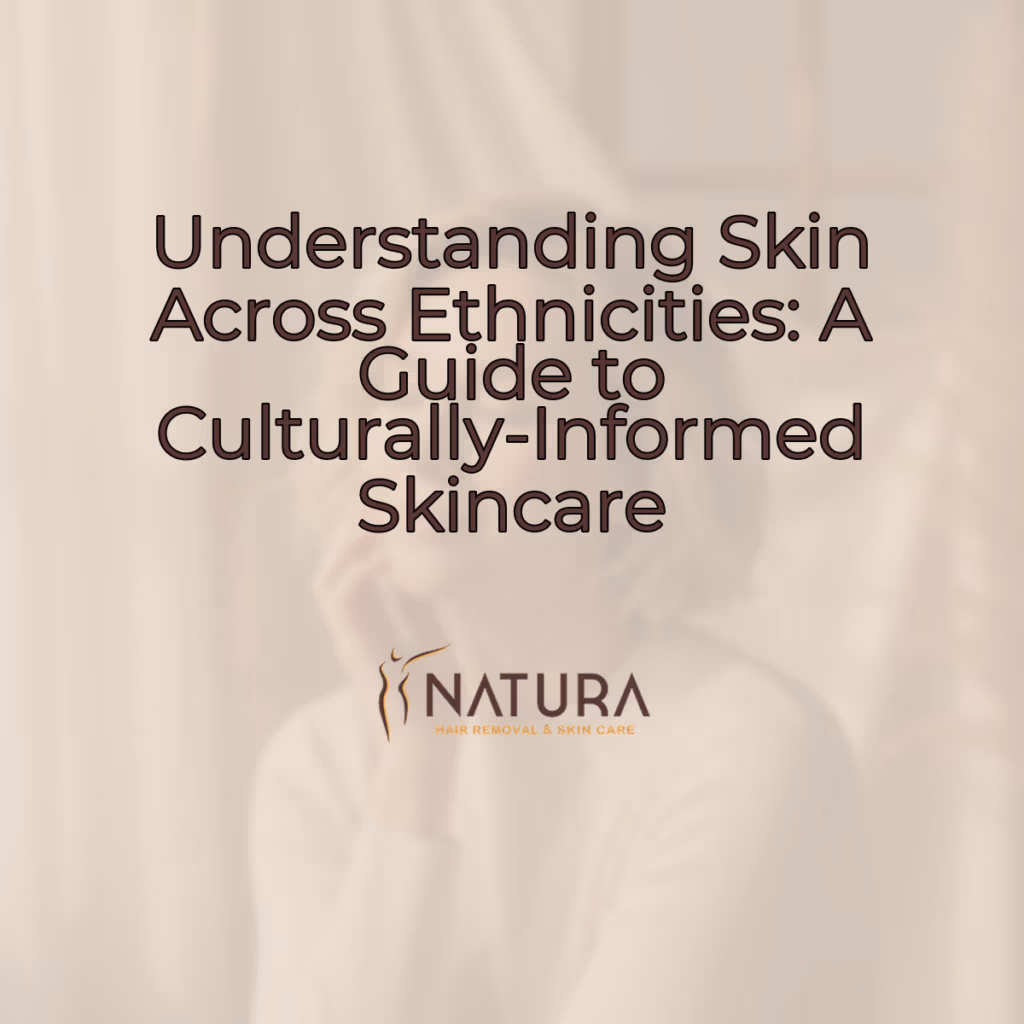 A serene, warm background image for a skincare brand, featuring a woman with short hair and minimalist style, glowing skin, relaxed pose, and a genuine smile. The background is softly blurred.