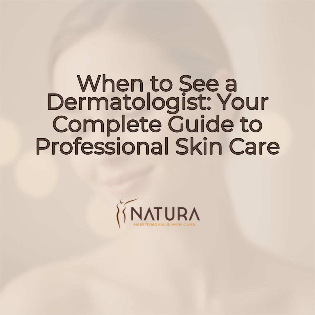 A close-up of a smiling woman in a spa setting, showcasing glowing, healthy skin, in warm beige and brown tones.