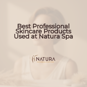 A serene, natural spa-like scene with warm beige and soft brown tones, focused on skincare and wellness.