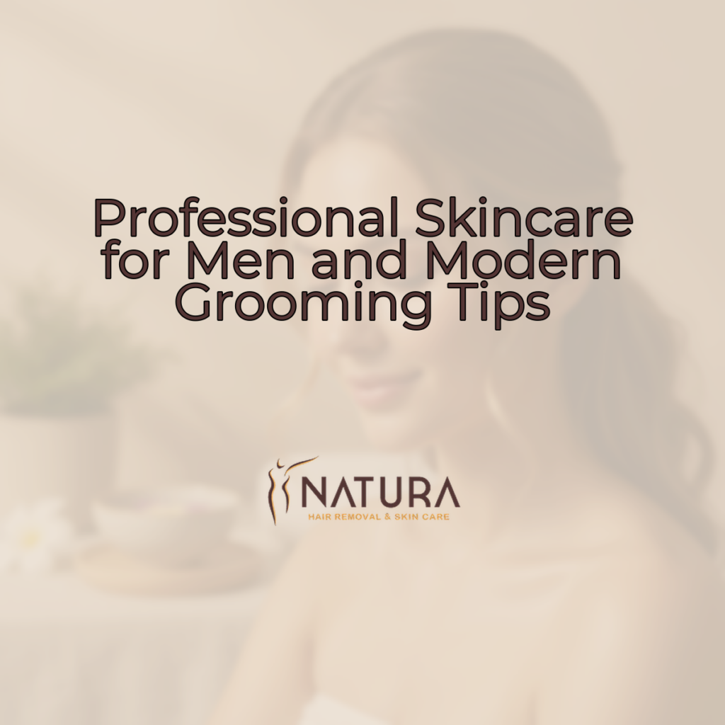 A woman with glowing skin touching her face in a spa-like setting.