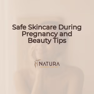 A woman with a serene expression, gently touching her glowing skin, surrounded by a soft, warm, natural light.