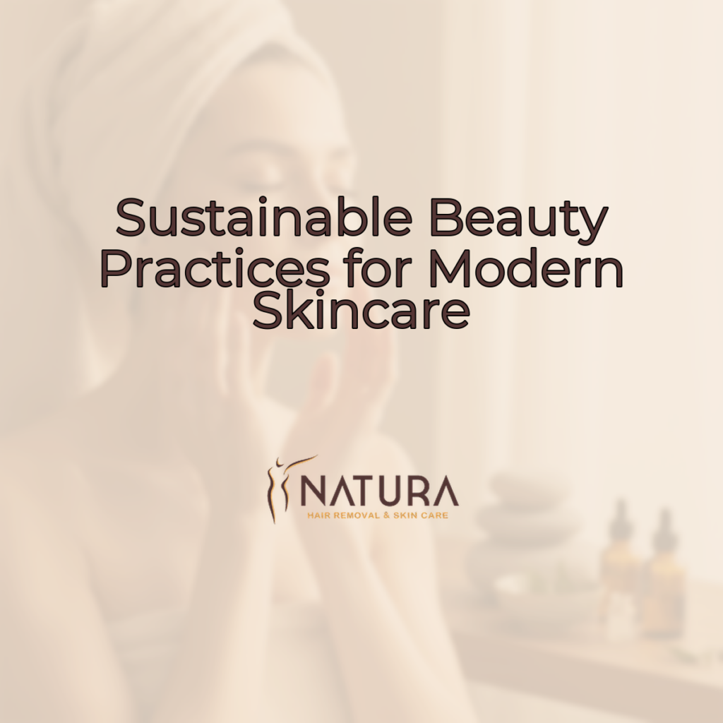 A woman with glowing skin touching her face, in a spa setting, with a warm and soft color palette.