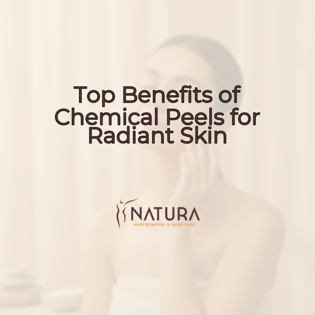 A tasteful female model with natural glowing skin, relaxed pose touching face, and a genuine confident smile is featured in a professional skincare promotional background with a very soft, warm, natural aesthetic. The background is slightly blurred with soft diffused lighting, maintaining a luxurious, natural, trustworthy, and spa-like mood.