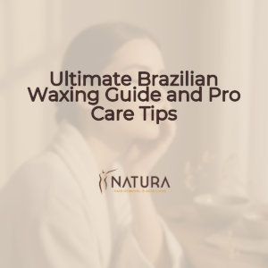 A warm beige and cream palette, evoking a luxurious and natural spa experience. Text in a soft brown.