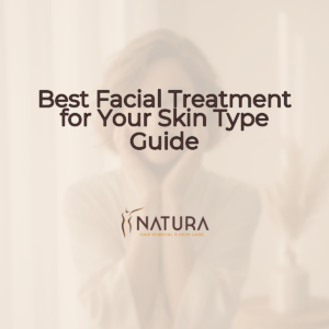 Soft, natural skincare guide: warm beige, cream, and soft brown tones with a focus on glowing skin.