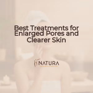 A woman in a towel wrap, in a spa setting, applying a skincare product. Her skin is glowing, and her expression is one of serene confidence.