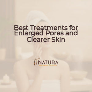 A woman in a towel wrap, in a spa setting, applying a skincare product. Her skin is glowing, and her expression is one of serene confidence.