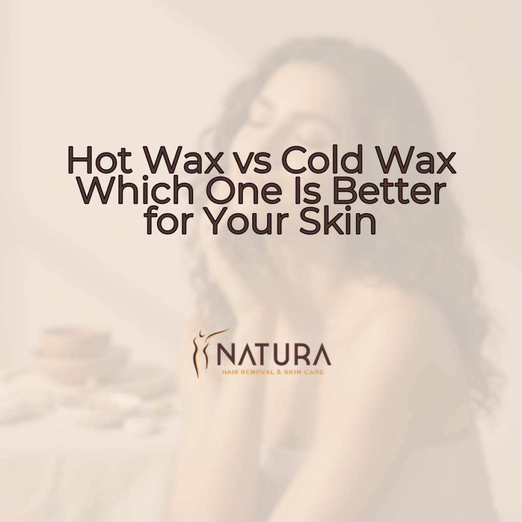 A woman with naturally glowing skin, a genuine smile, in a relaxed pose with natural lighting. She is touching her face or engaging in a skincare routine with a slightly blurred background in warm beige/cream/soft brown tones.