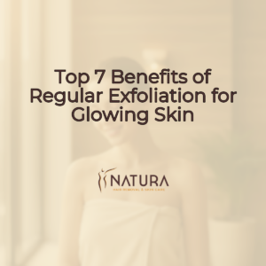 A woman in a towel wrap in a spa setting with glowing skin, smiling confidently, soft diffused lighting.